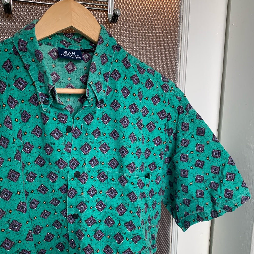 Vintage South African patterned button-down